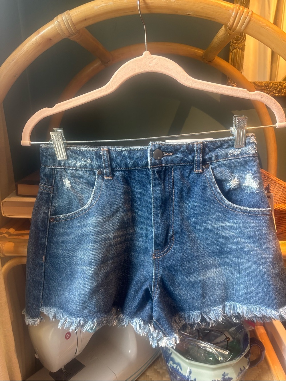 Women's Distressed Denim Shorts - And Now This